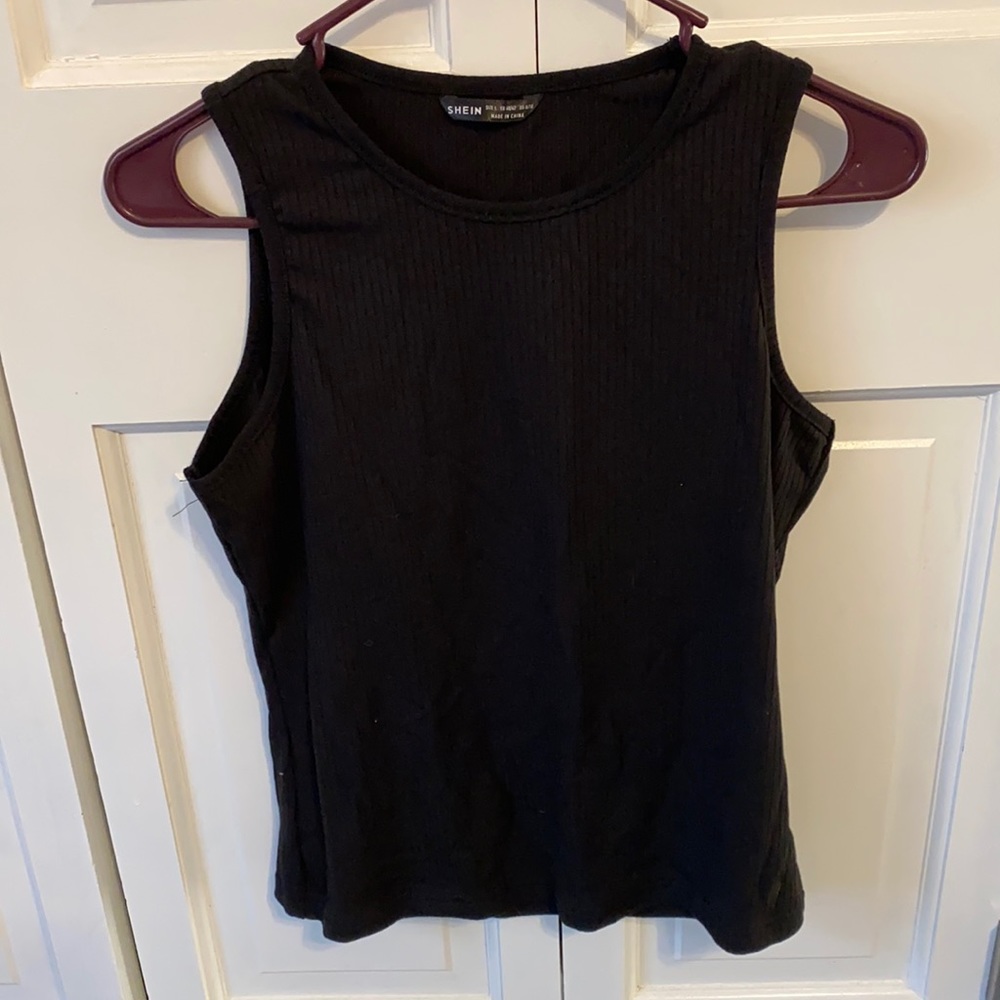 Shein black ribbed tank top, never been worn